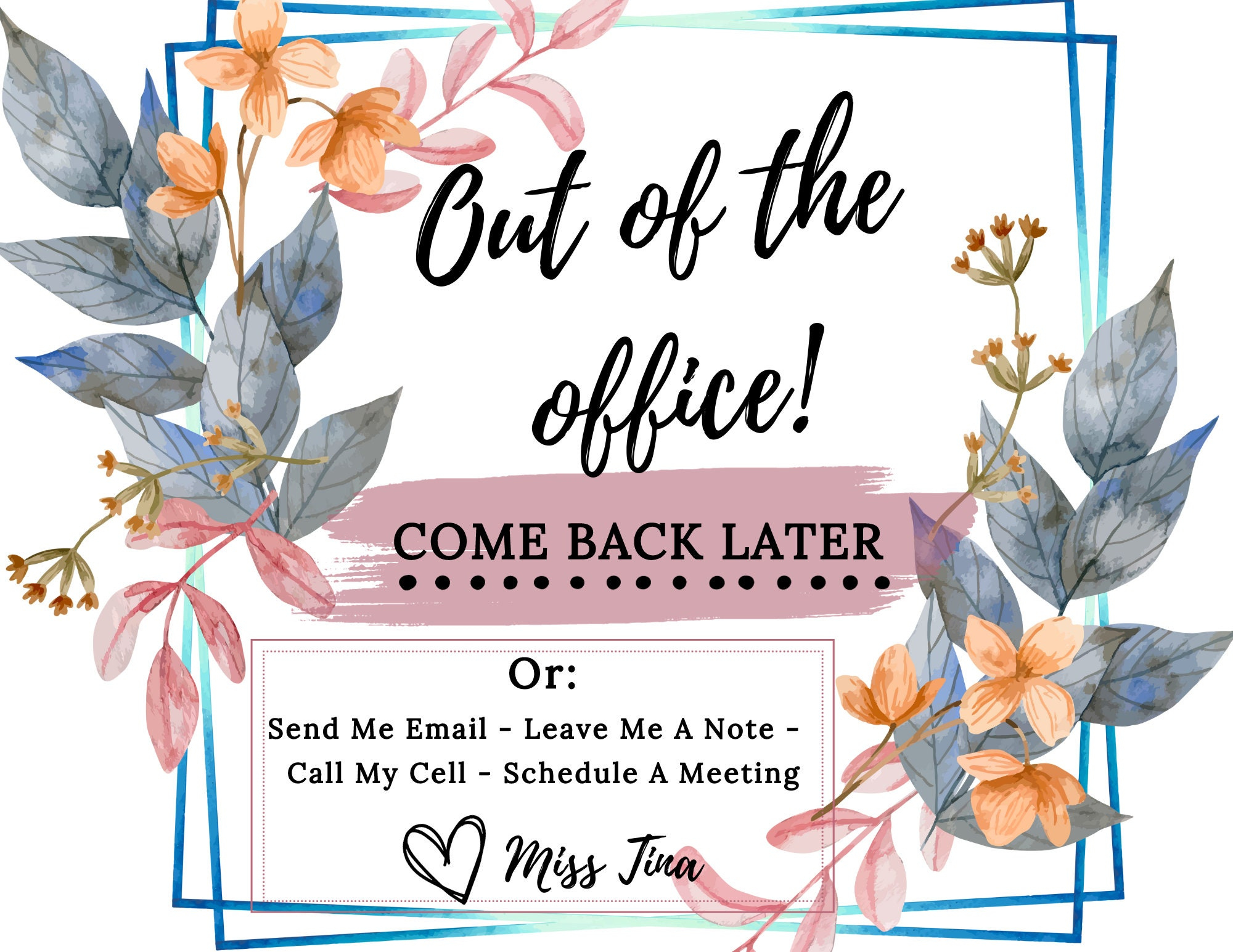 Office Sign For Wall, Out Of Office Sign Template, Printable inside Out of Office Signs Printable