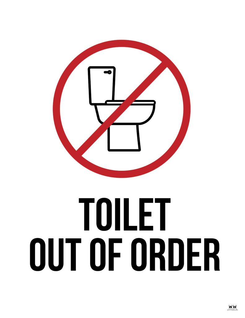 Out Of Order Signs - 25 Free Printable Signs | Printabulls with Bathroom Out Of Order Sign Printable