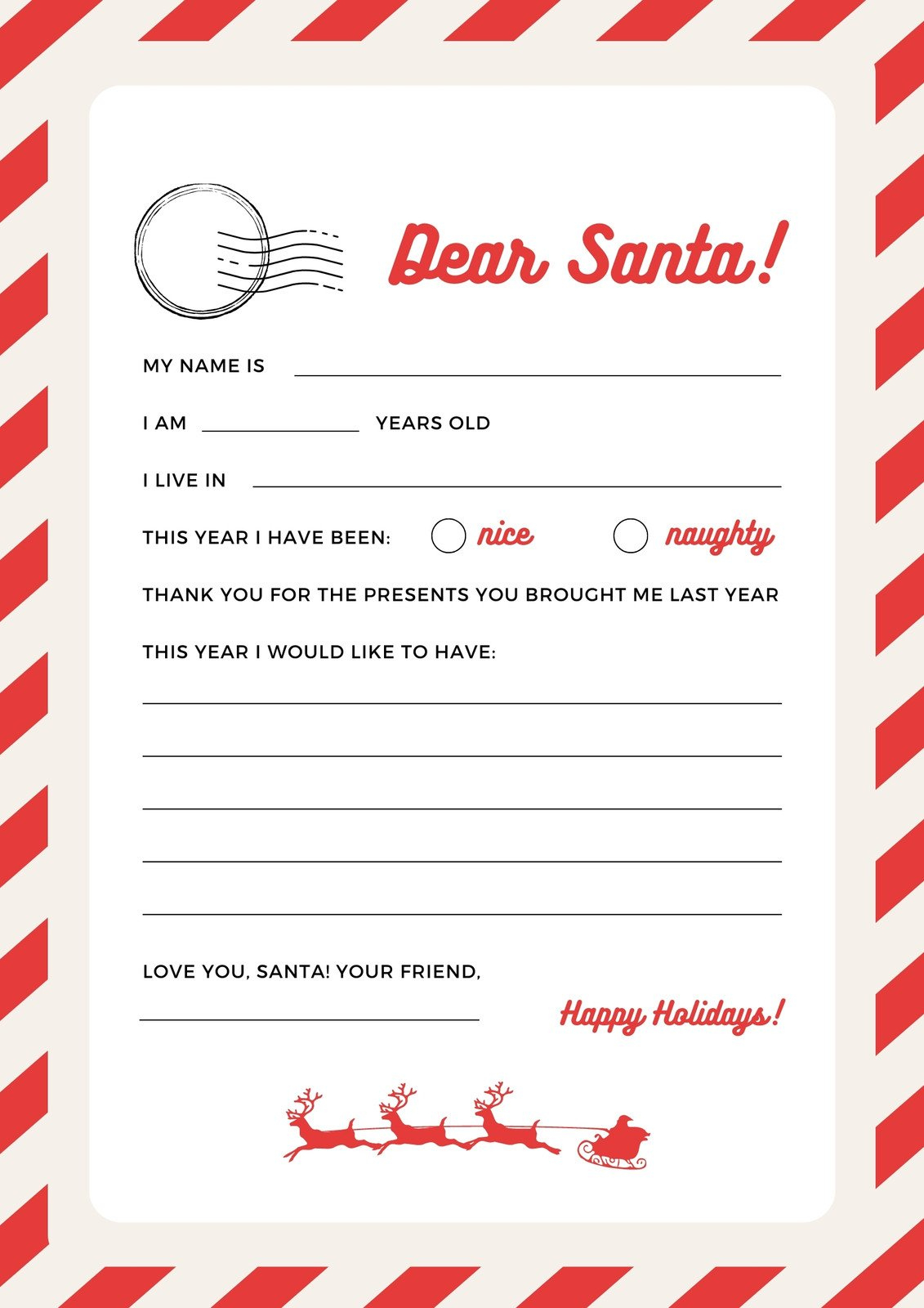 Page 2 - Free Printable Santa Letter Templates You Can Customize intended for List For Santa Printable Free
