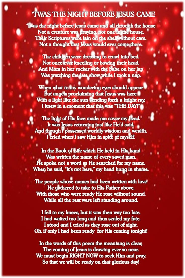 Pin On Christmas within Twas The Night Before Jesus Came Free Printable