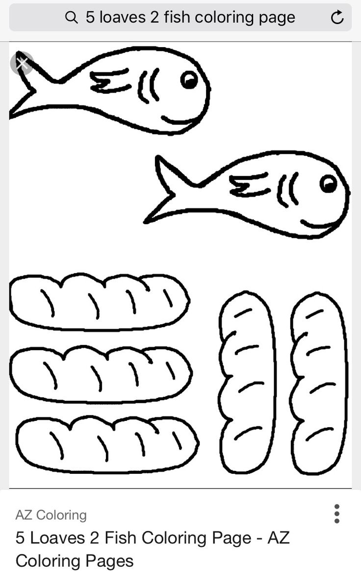 Pinjolenay Johnson On Church Lessons | Fish Coloring Page throughout 5 Loaves And 2 Fish Printable