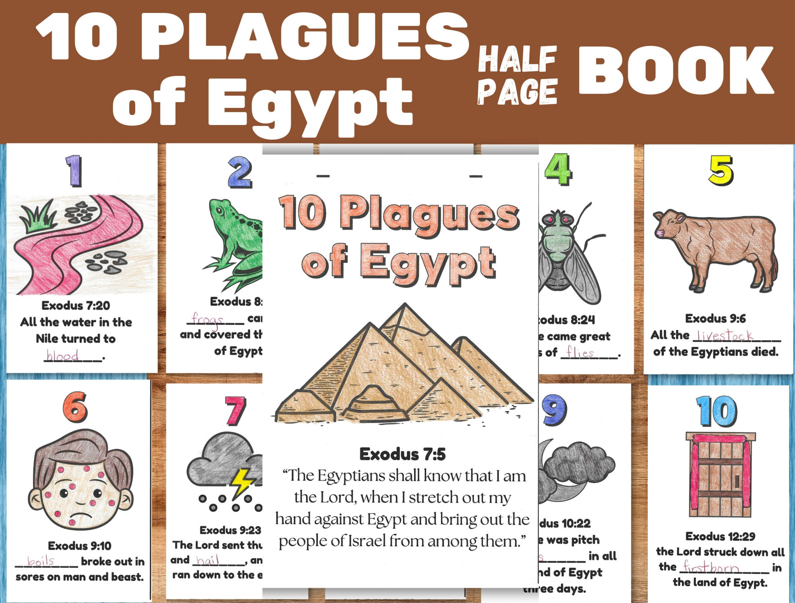 Plagues Of Egypt Printable Craft, Sunday School Lesson Activity in 10 Plagues Of Egypt Free Printables