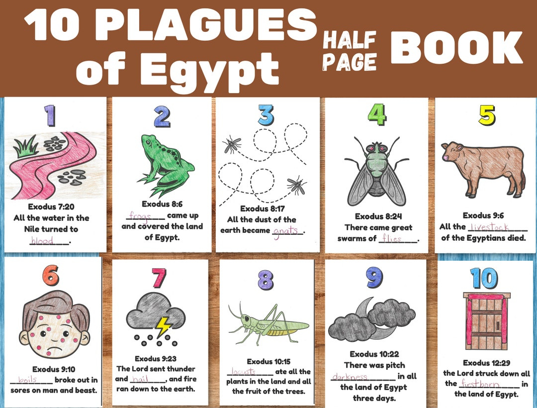 Plagues Of Egypt Printable Craft, Sunday School Lesson Activity regarding 10 Plagues Of Egypt Printable