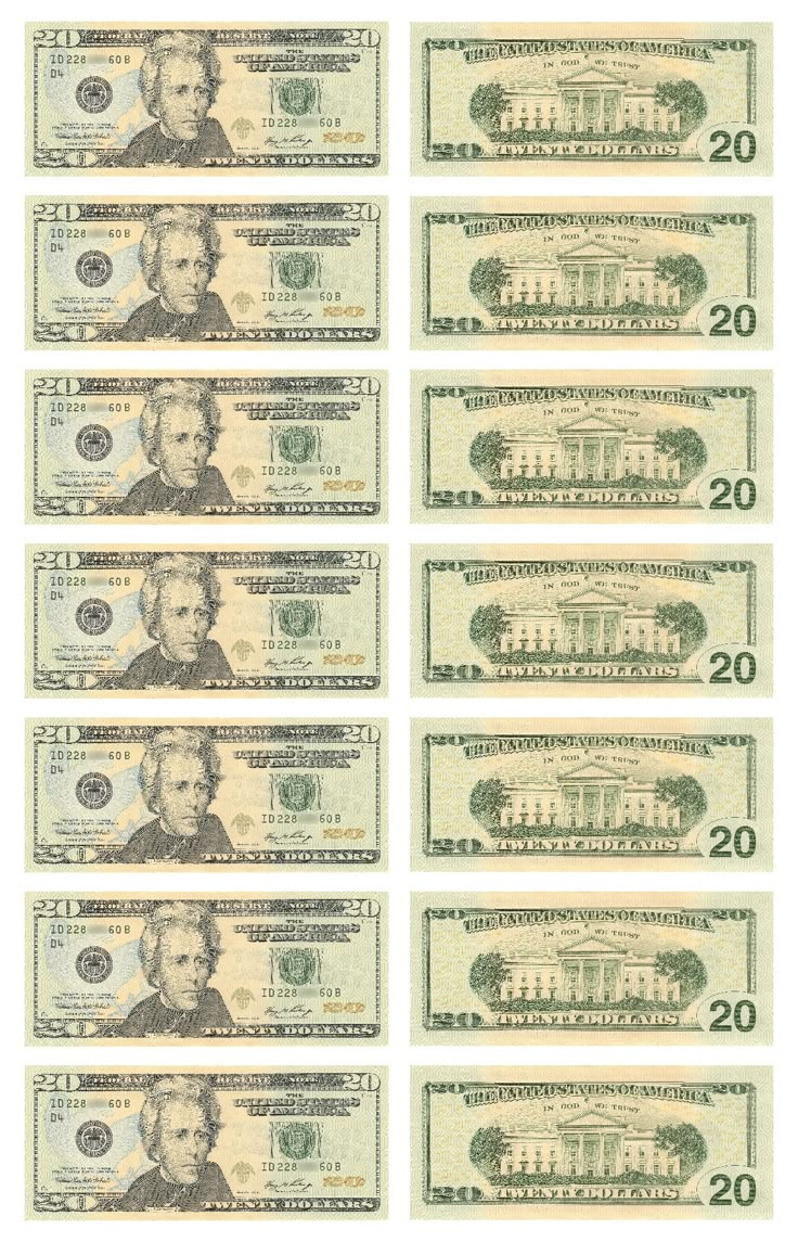 Play Money Actual Size - 10 Free Pdf Printables | Printablee within Printable Fake Money Actual Size