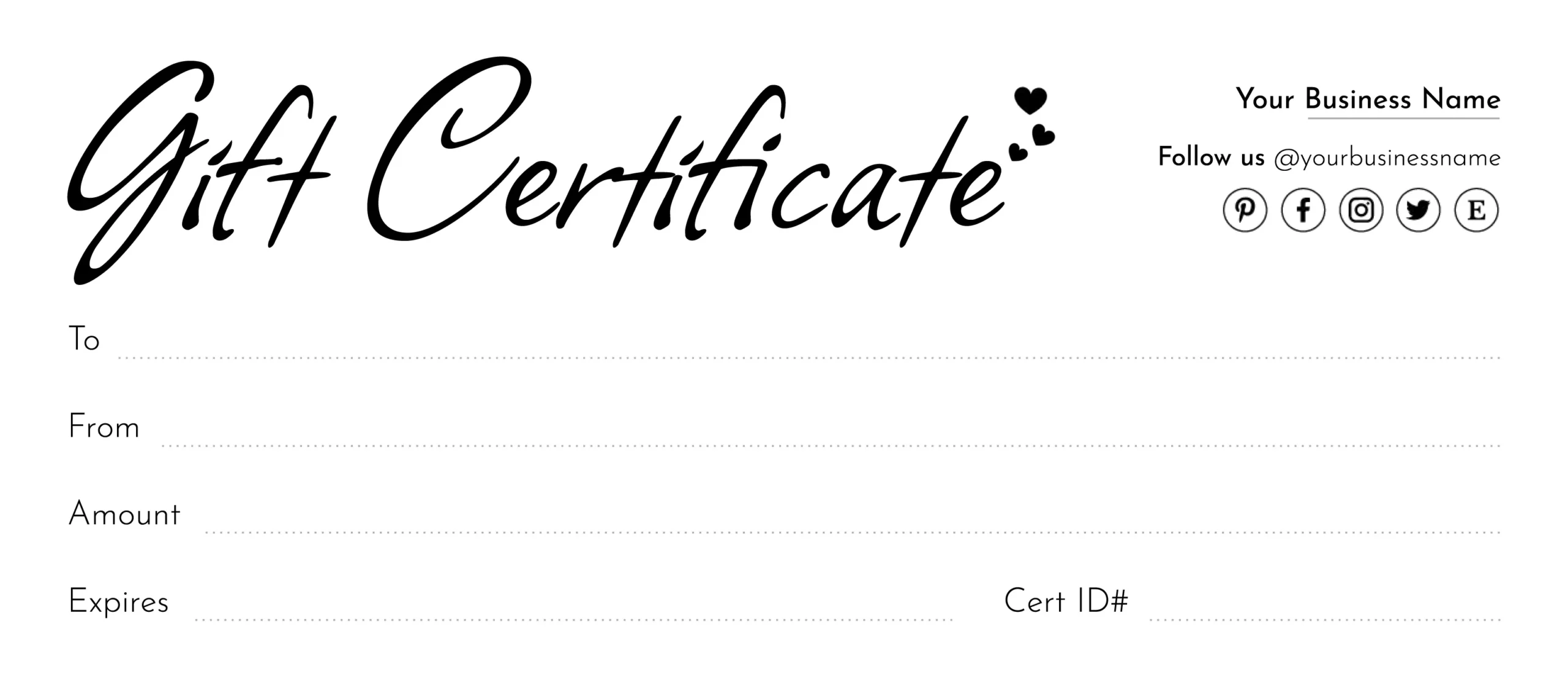 Printable Blank Gift Certificate Free Google Docs Template - Gdoc.io intended for Gift Certificate Printable Template Free