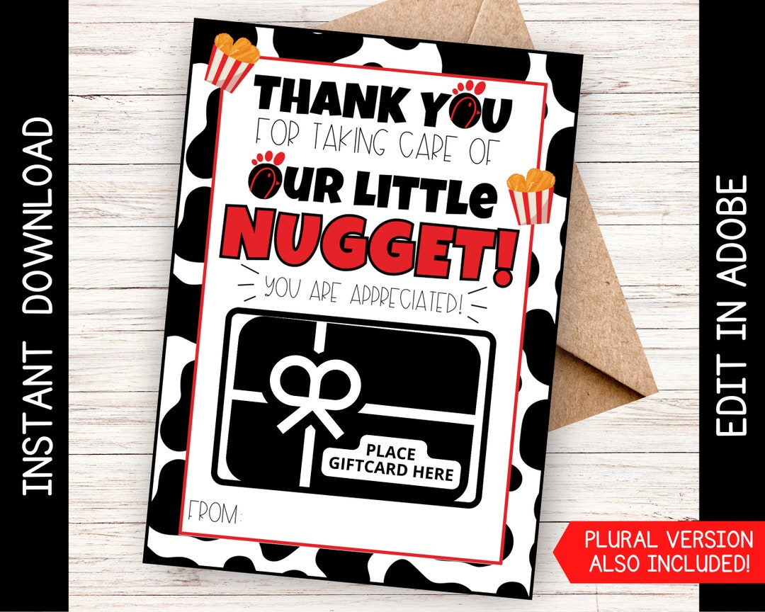 Printable Gift Card Holder For Teacher, Chick-Fil-A Gift, Teaching intended for Chick Fil A Printable Gift Card