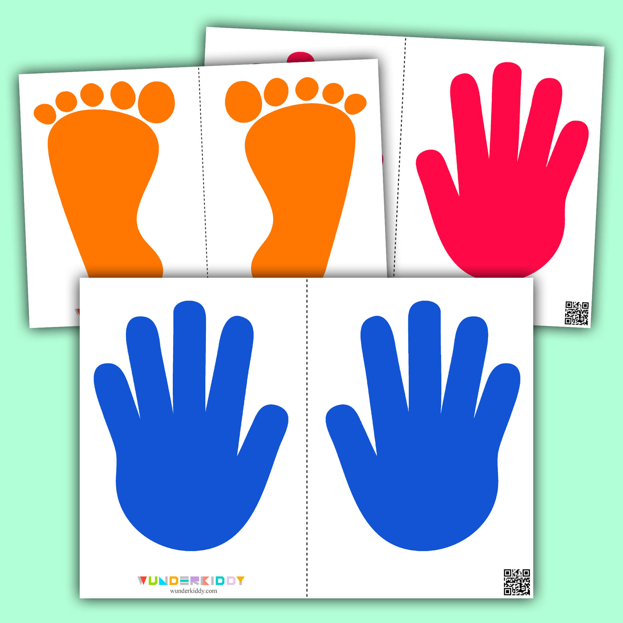 Printable Hands And Feet Sensory Path Preschool Activity in Hopscotch Hands And Feet Printable
