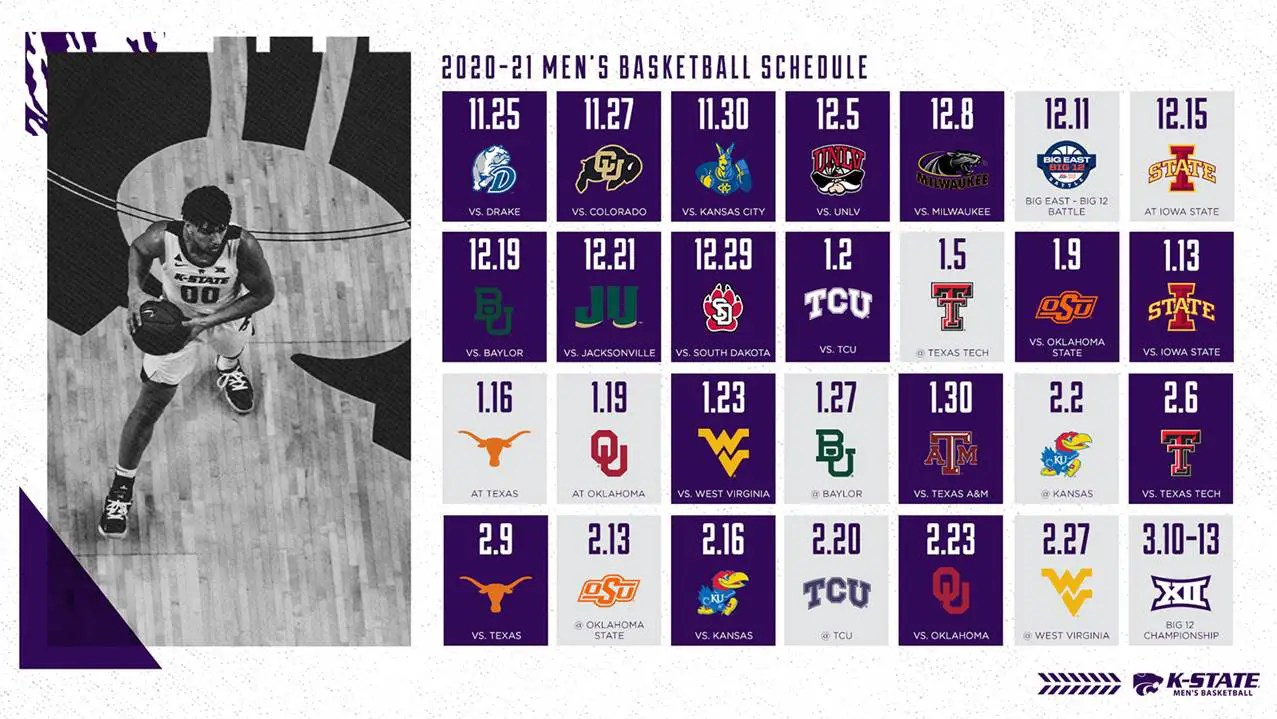 Printable Ku Basketball Schedule intended for Kansas University Basketball Schedule Printable