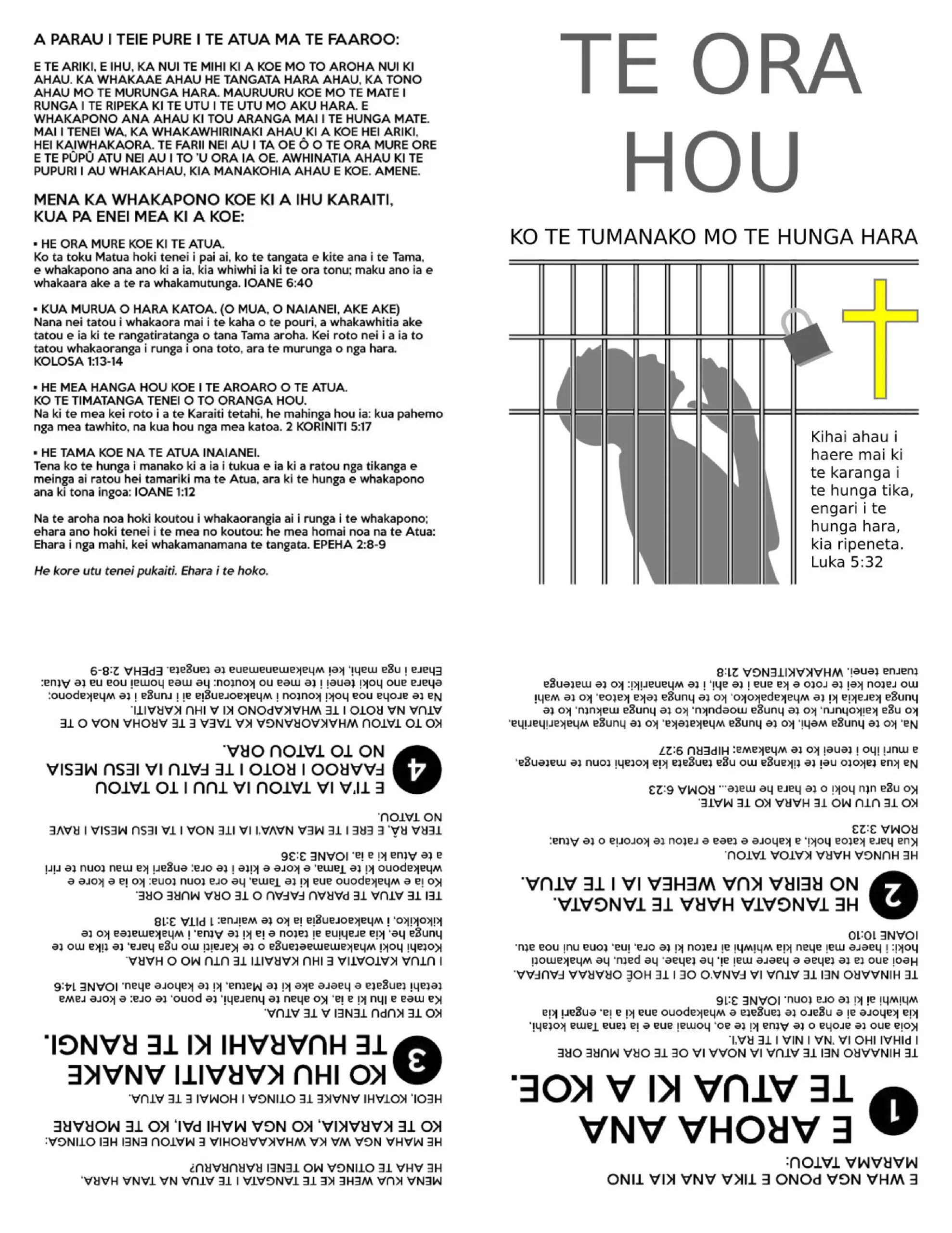 Printable Maori Gospel Tract - Prisoner'S Hope.pdf with regard to Printable Bible Study For Inmates
