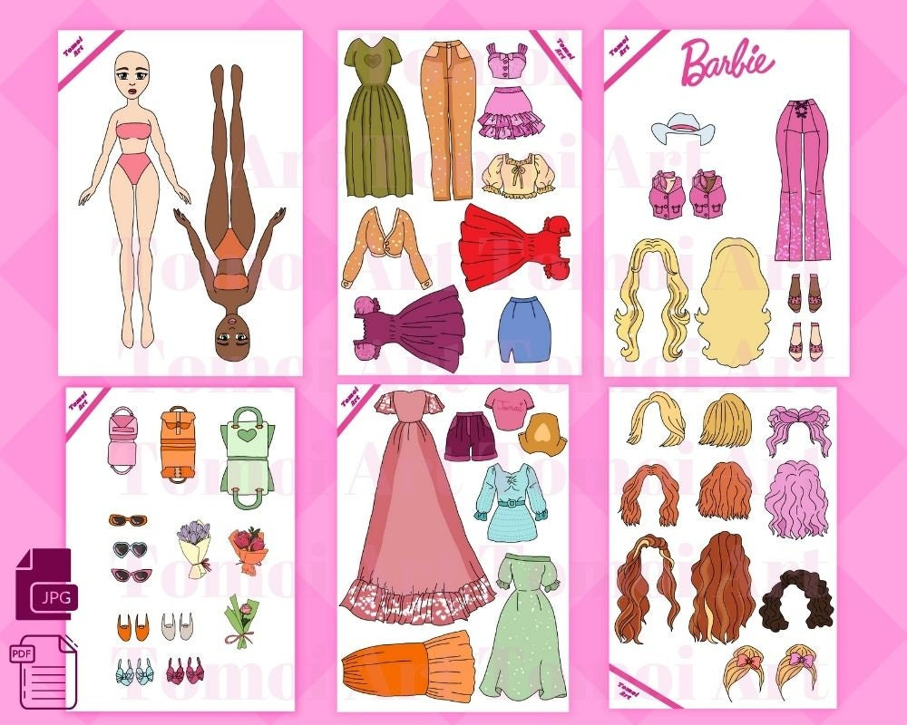 Printable Paper Doll Dress Up Girls Korean Paper Doll Kpop Doll within Printable Dress Up Paper Dolls