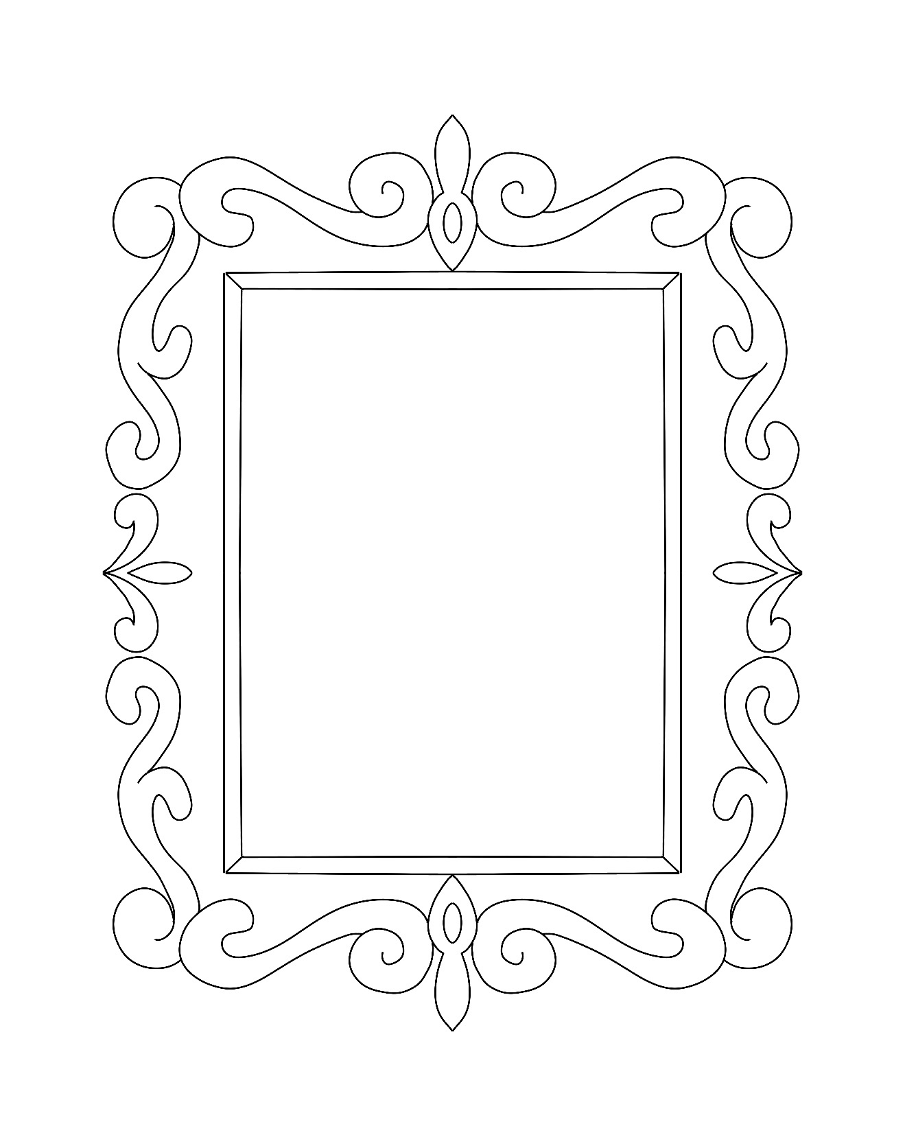 Printable Picture Frames Free - Printable Party Favors regarding Picture Frame Template Printable