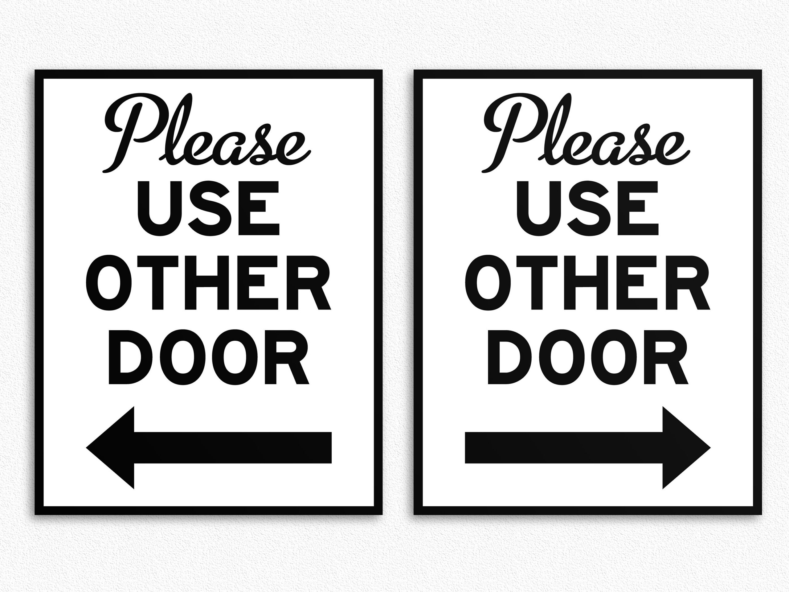 Printable Please Use Other Door Sign: Arrow Directional (Pdf) - Etsy regarding Printable Please Use Other Door Sign