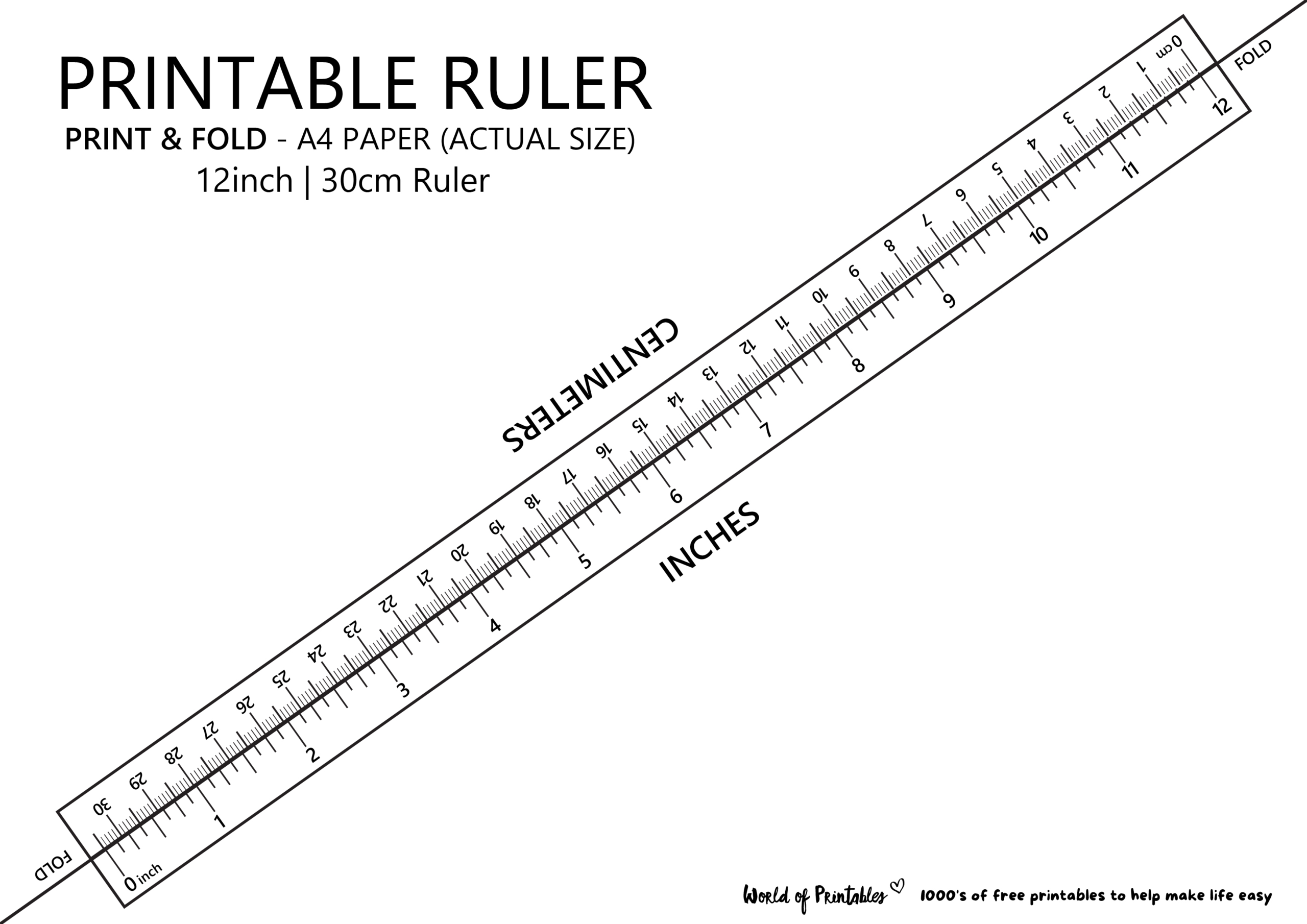 Printable Ruler - Free Accurate Ruler Inches, Cm, Mm - World Of with regard to Cm Ruler Actual Size Printable