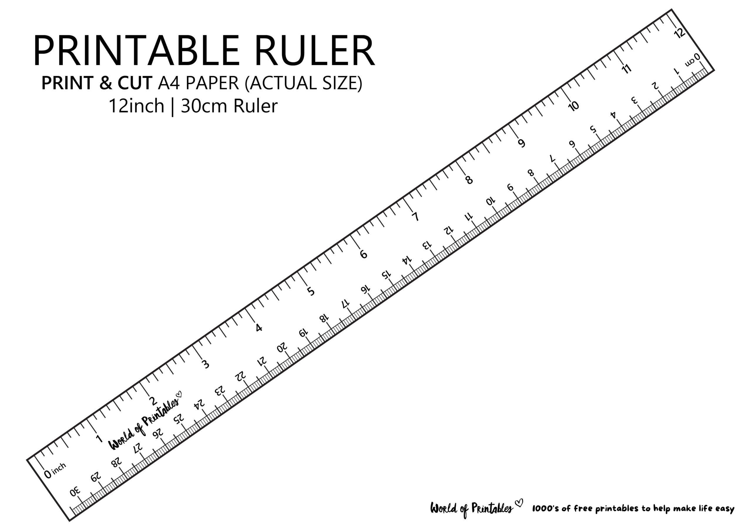 Printable Ruler - Free Accurate Ruler Inches, Cm, Mm - World Of within Printable Millimeter Ruler Online Actual Size