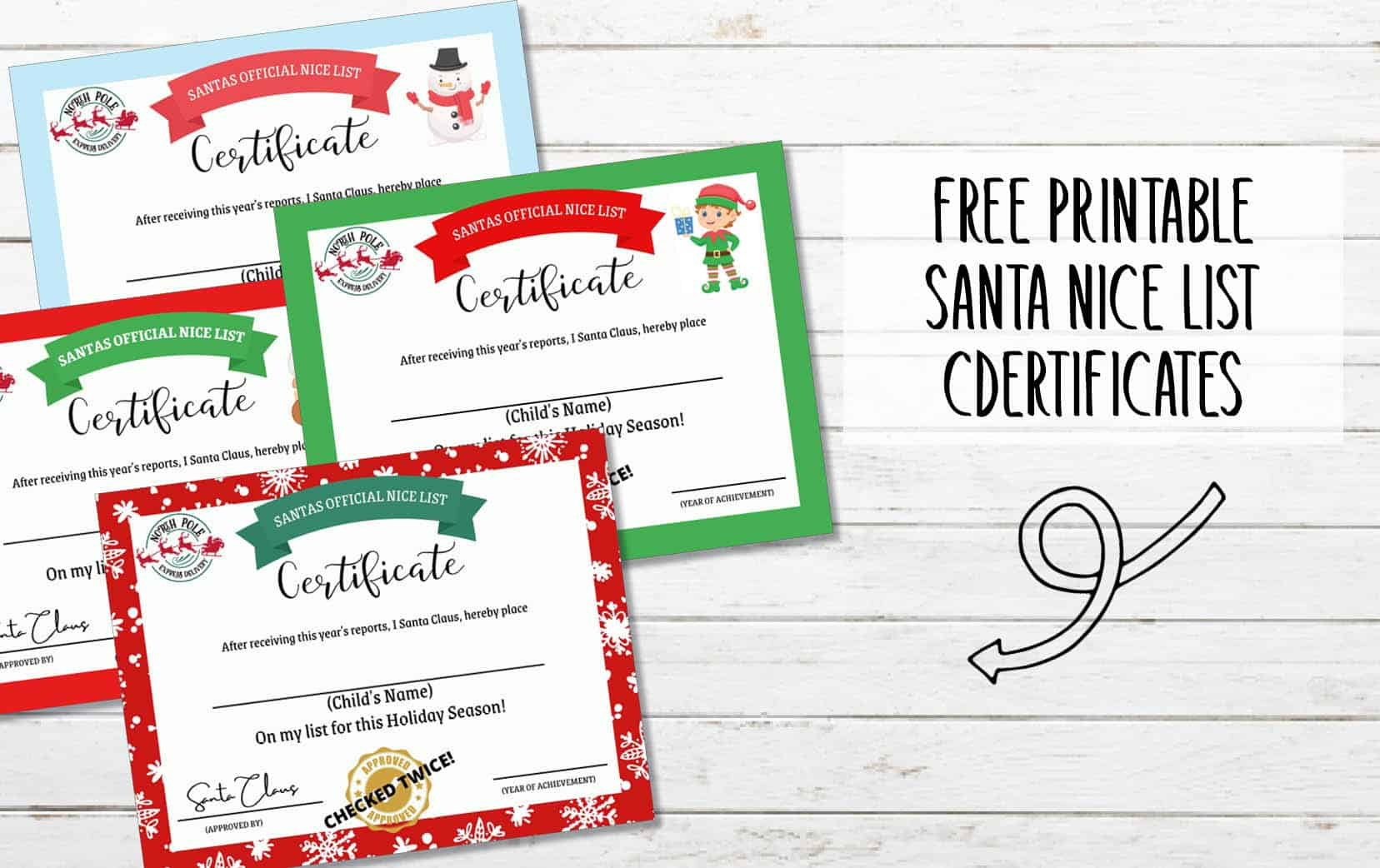 Printable Santa Nice List Certificate - My Printable Home with Nice List Certificate Free Printable