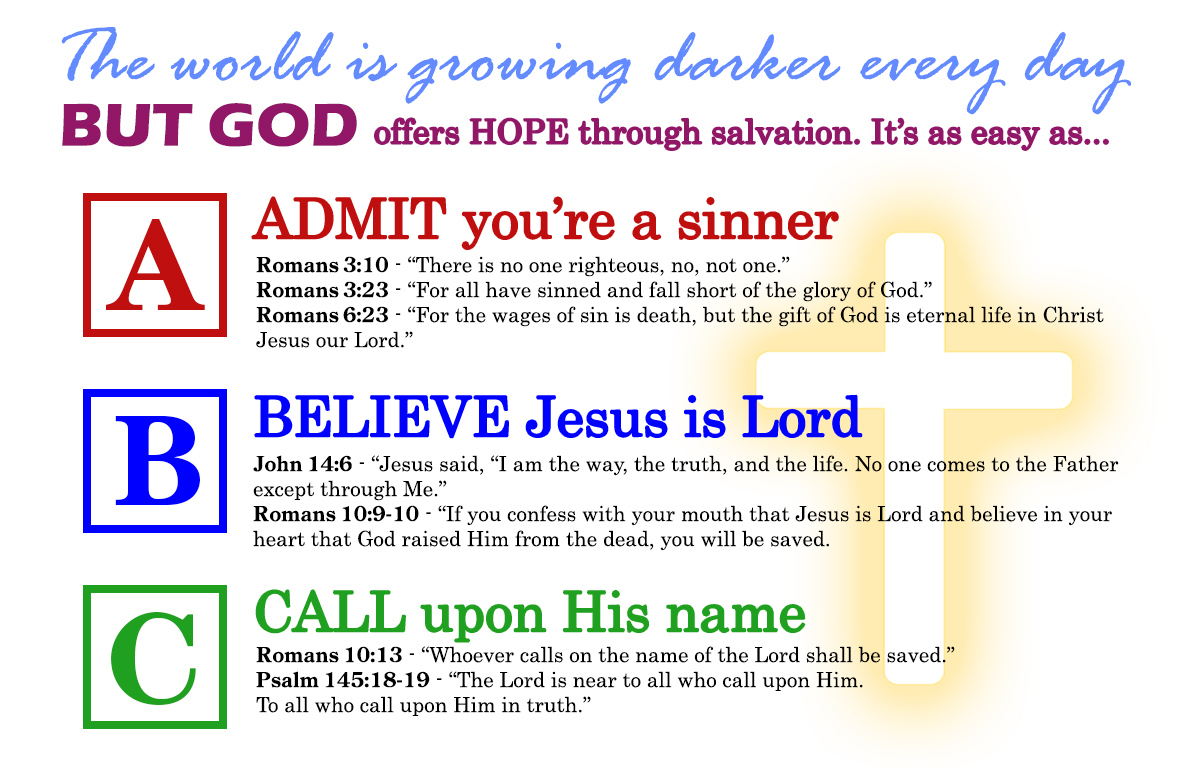 Printable Tracts for Simple Plan of Salvation Printable