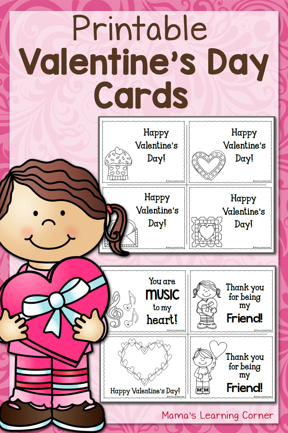 Printable Valentine'S Day Cards - Mamas Learning Corner intended for Free Valentine's Day Cards Printable