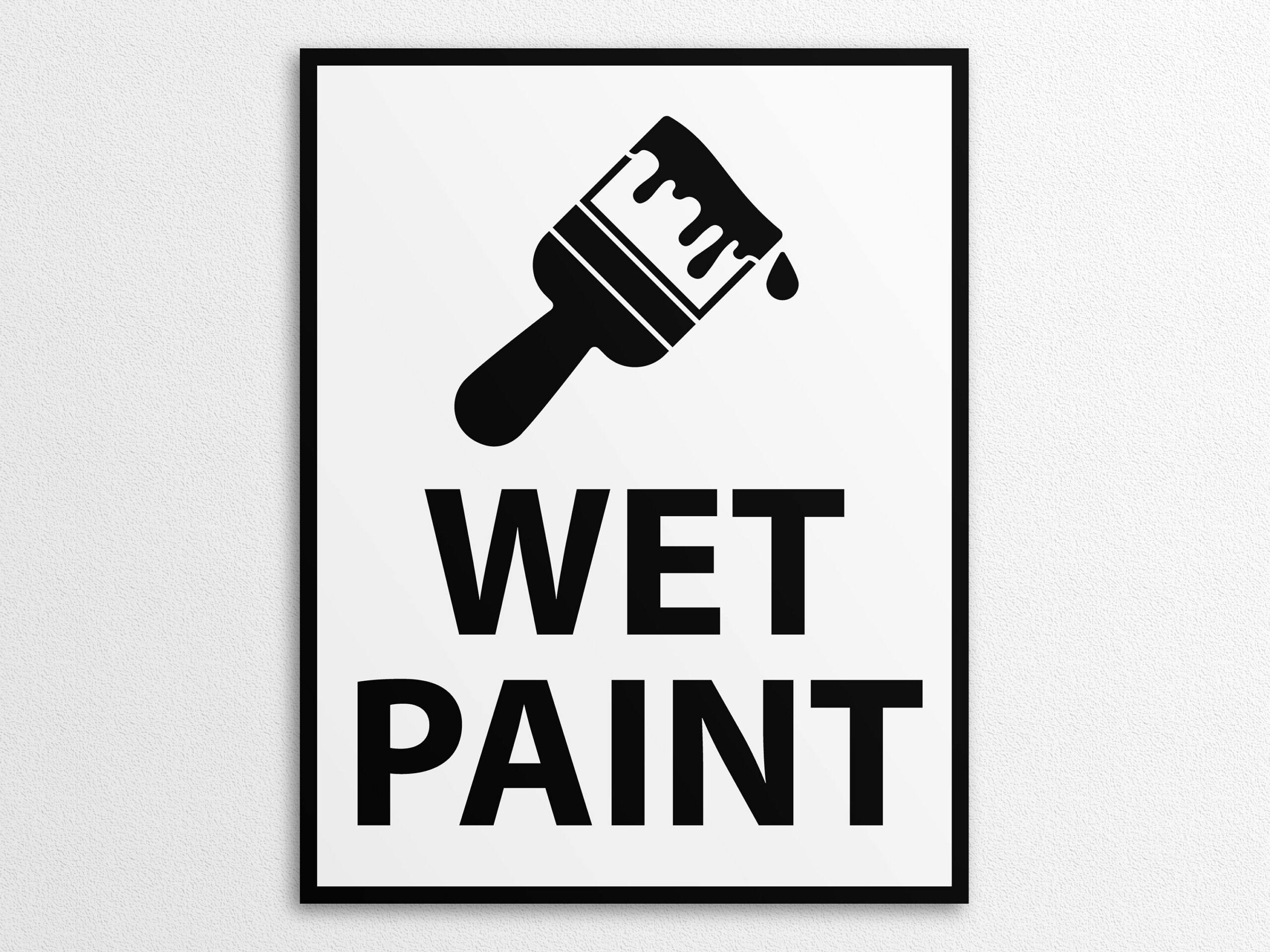Printable Wet Paint Sign In Us Letter And A4 Sizes, Instant within Caution Wet Paint Sign Printable