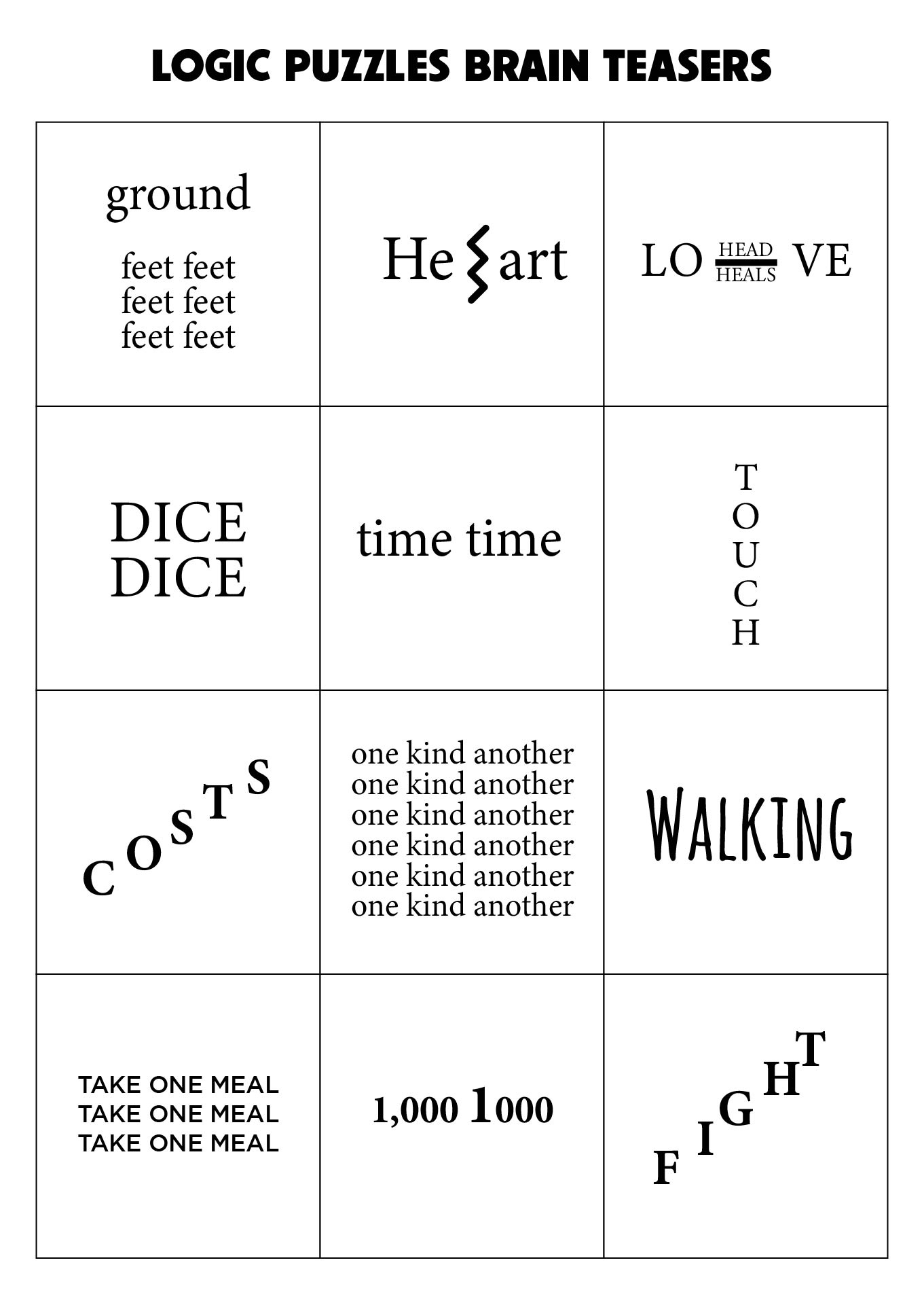 Puzzles Brain Teasers - 10 Free Pdf Printables | Printablee intended for Printable Puzzles And Brain Teasers