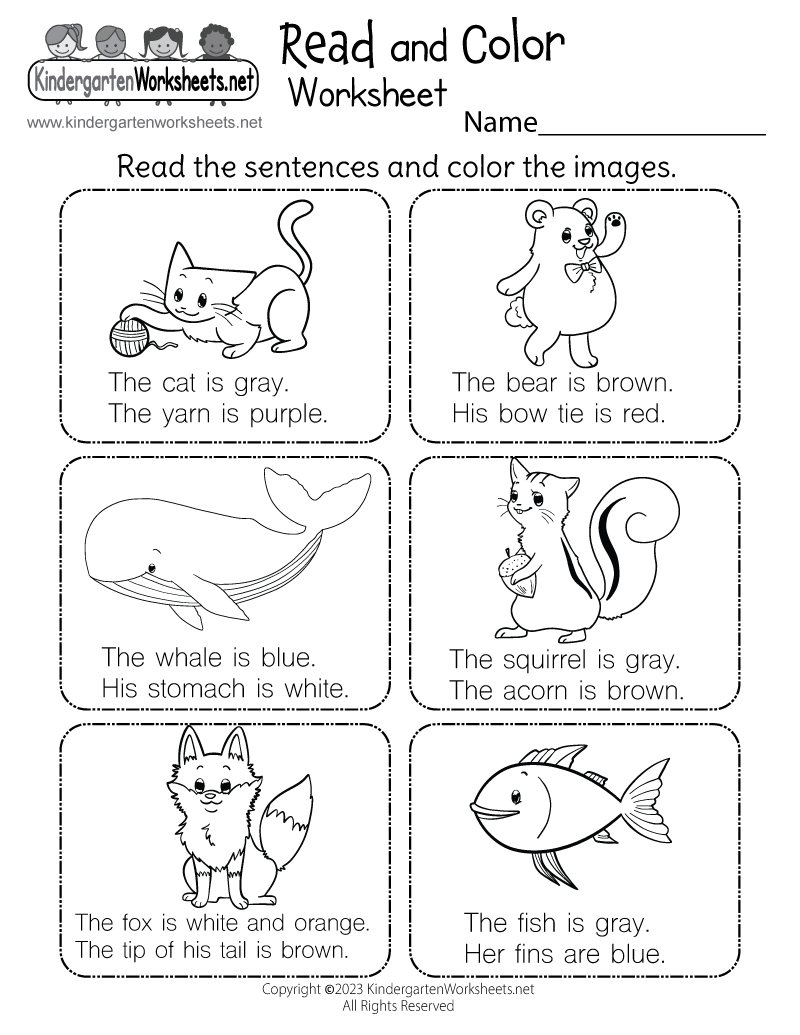 Read And Color Worksheet - Free Printable, Digital, & Pdf throughout Brown E's Printable Free