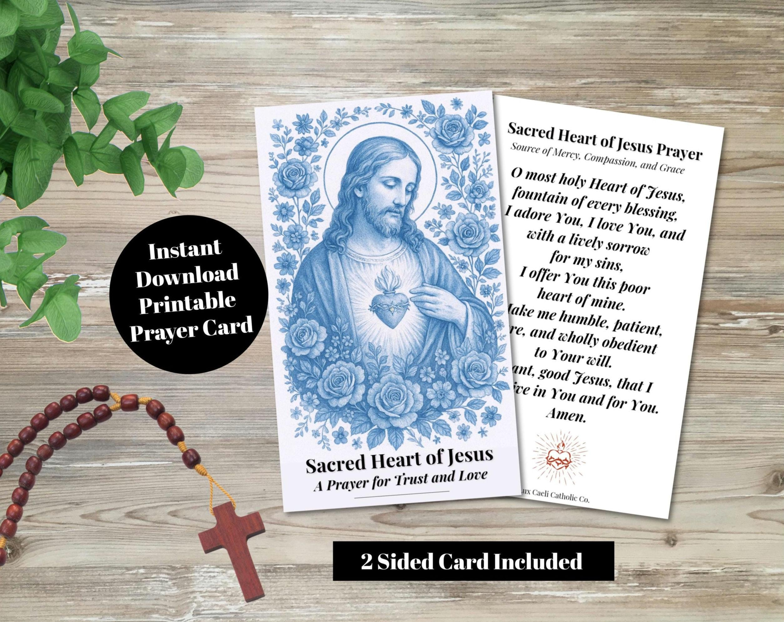 Sacred Heart Of Jesus Gebetskarte: Katholische Printable in Sacred Heart Of Jesus Printable
