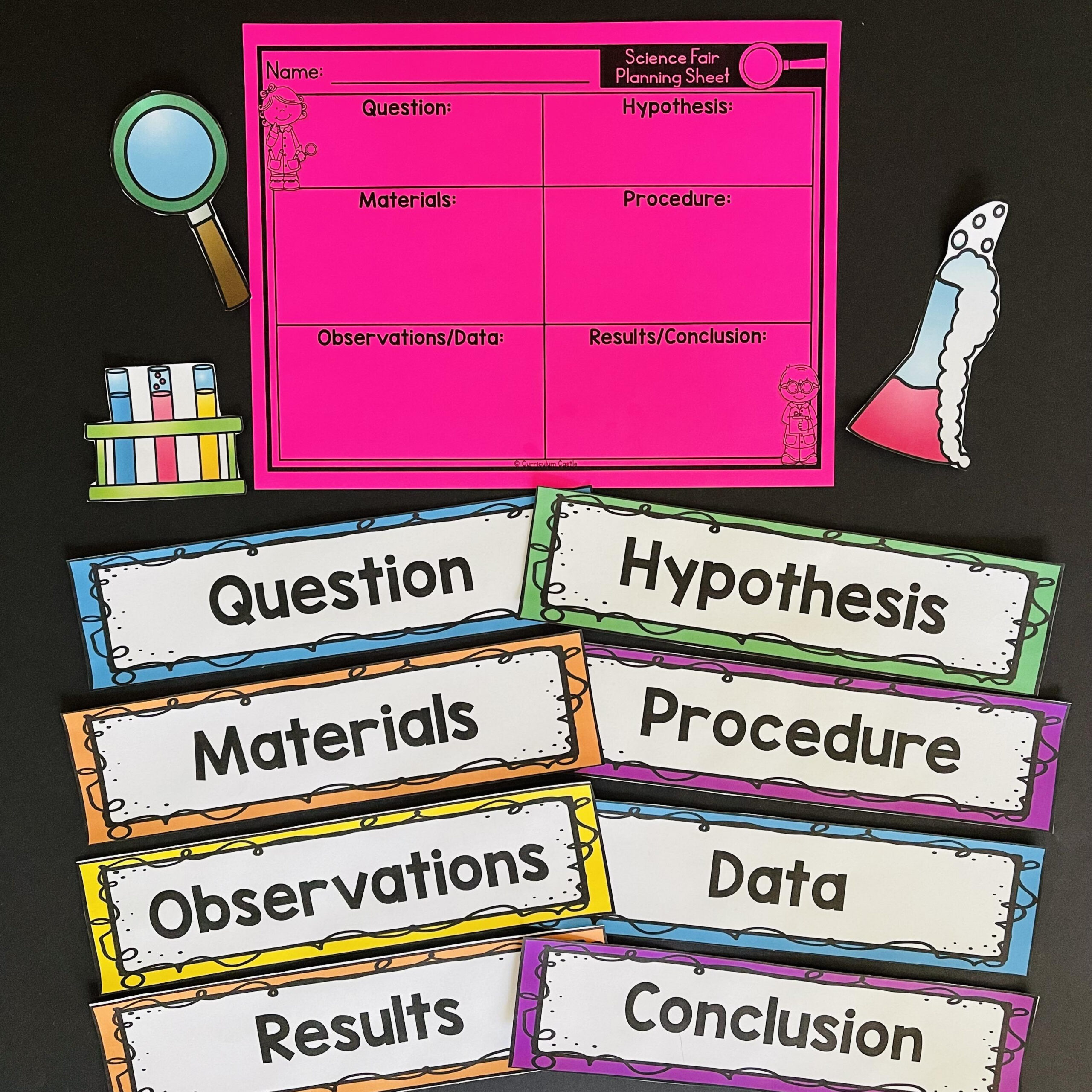 Science Fair Project Labels {Free} - Curriculum Castle with regard to Printable Science Fair Project Labels
