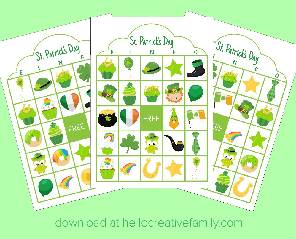 St. Patrick'S Day Bingo- Free Printable - Hello Creative Family pertaining to St Patrick'S Day Bingo Free Printable