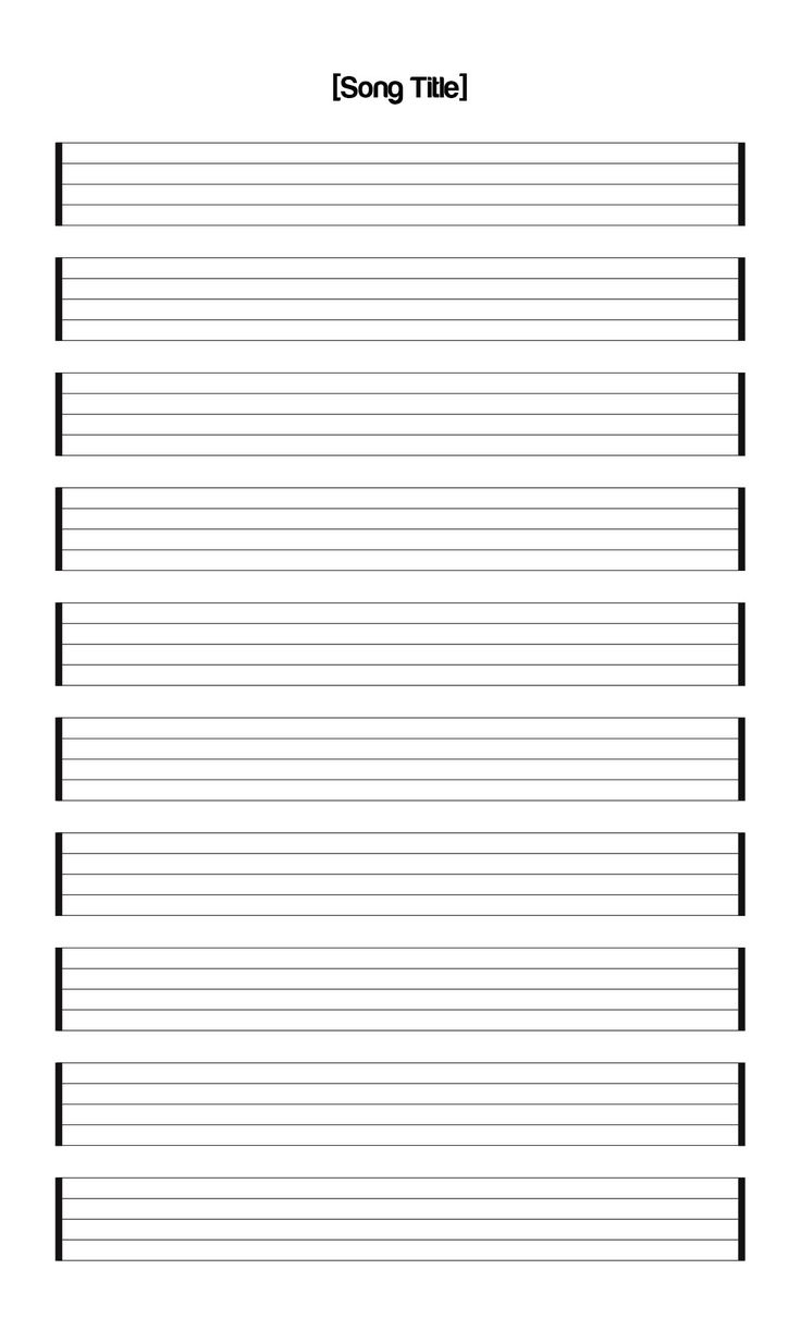 Staff Paper Blank Sheet Music - 10 Free Pdf Printables | Printablee with Printable Music Staff Paper