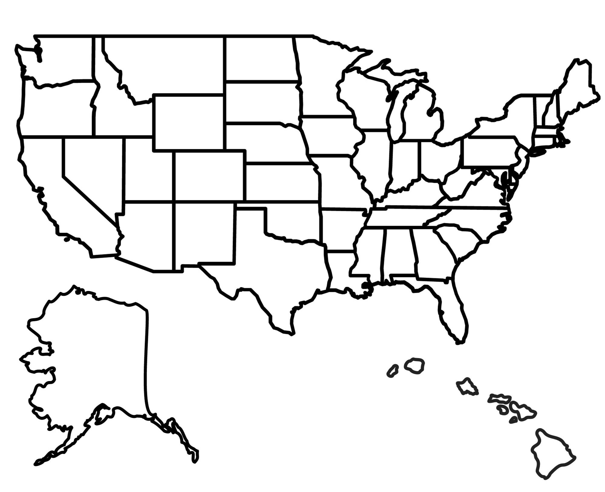 State Outlines: Blank Maps Of The 50 United States - Gis Geography regarding Blank Us States Map Printable