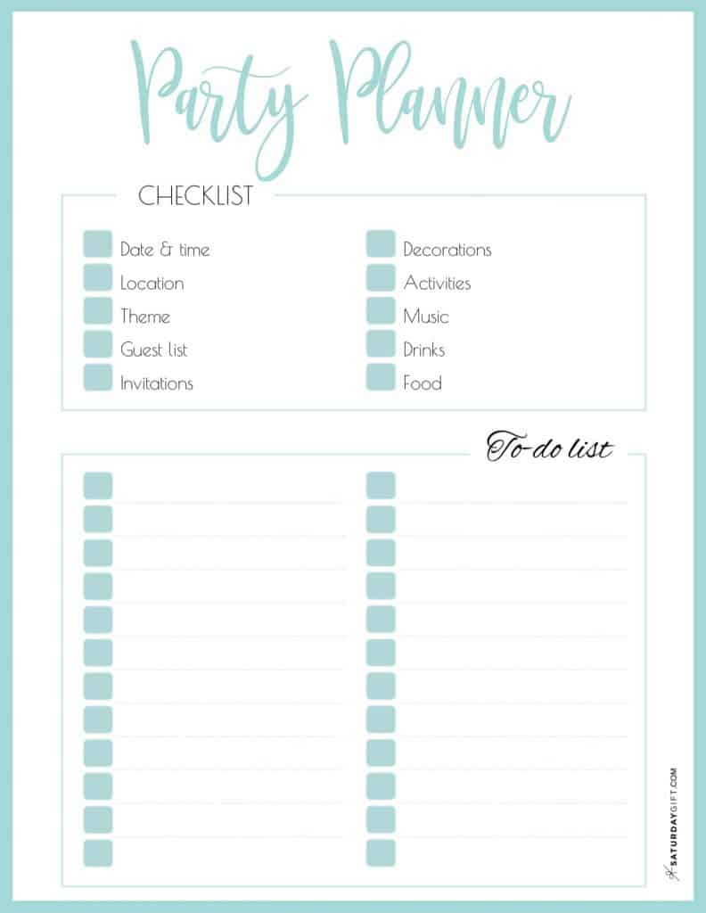 Step-By-Step Guide To Plan A Successful Party + Printable Checklist intended for Pdf Free Printable Party Planning Worksheet