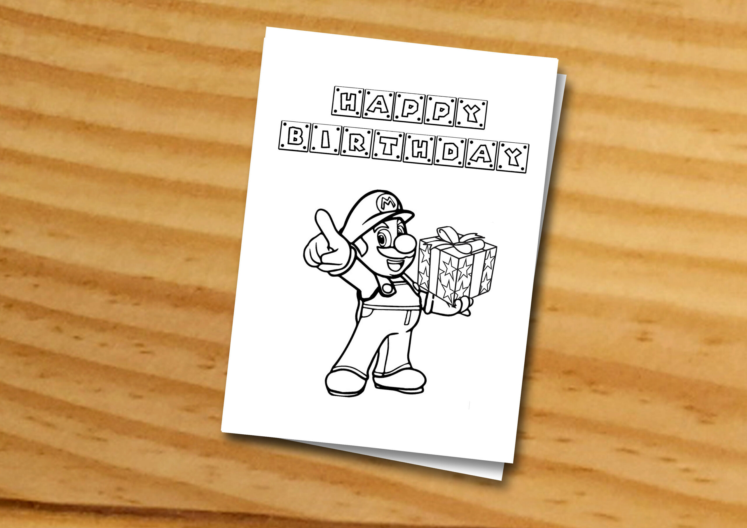 Super Mario Card, Super Mario Birthday Card, Super Mario Coloring with regard to Super Mario Printable Birthday Card