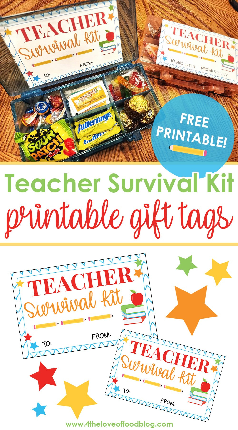 Teacher Survival Kit Gift Idea And Printable Tags - For The Love pertaining to Teacher Survival Kit Free Printable
