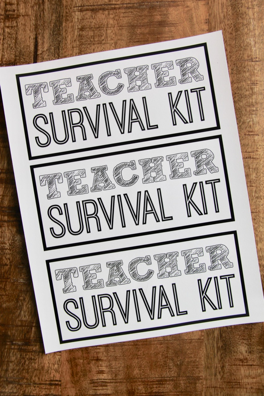 Teacher Survival Kit With Free Printable - Smashed Peas & Carrots throughout Teacher Survival Kit Free Printable