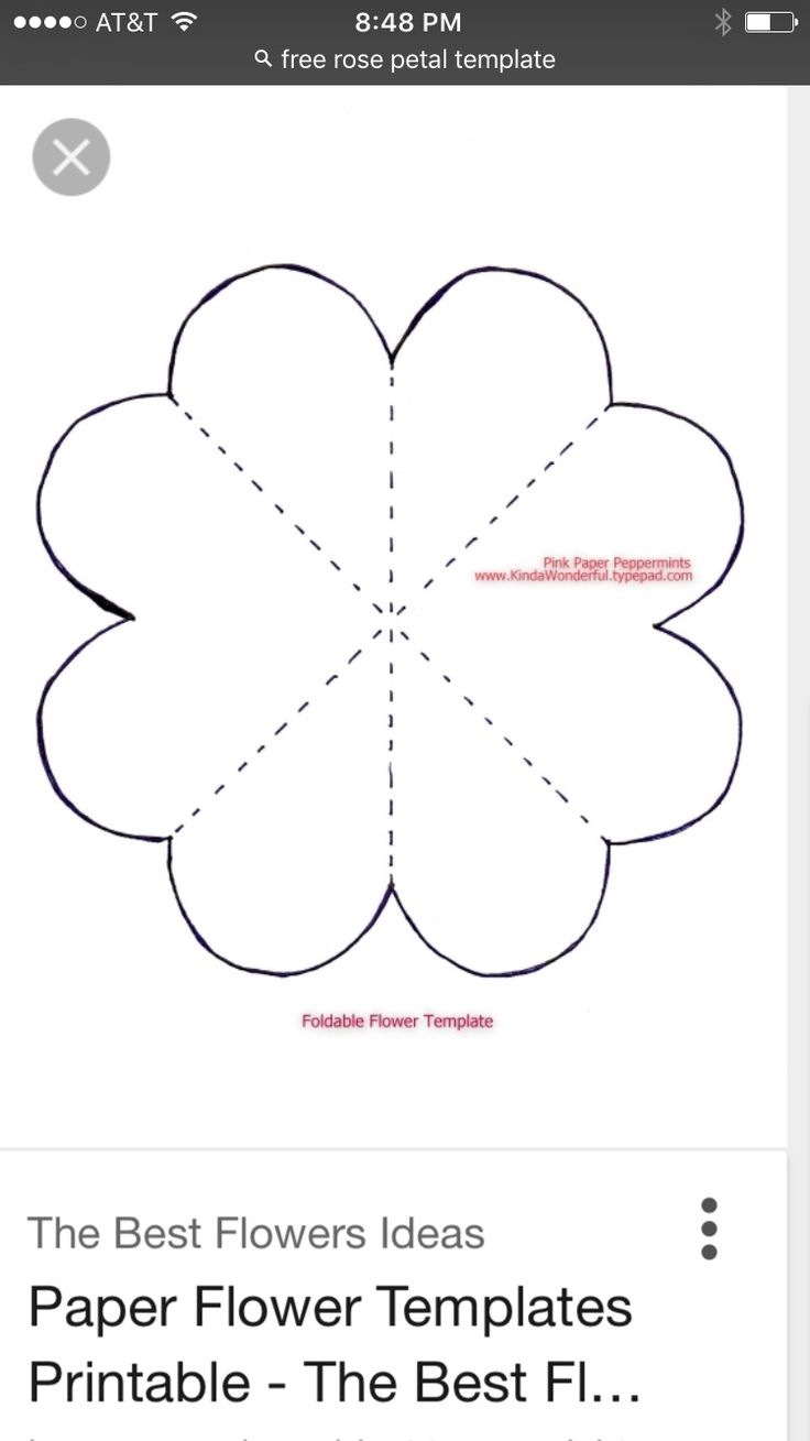 Templates For Various Flowers in Paper Flower Templates Free Printable