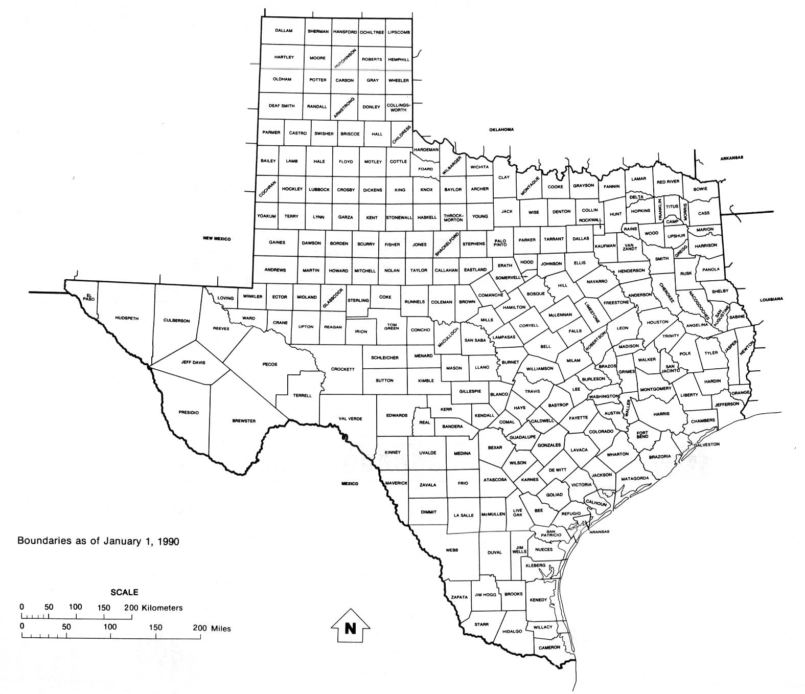 Texas Free Map with State of Texas Map Printable