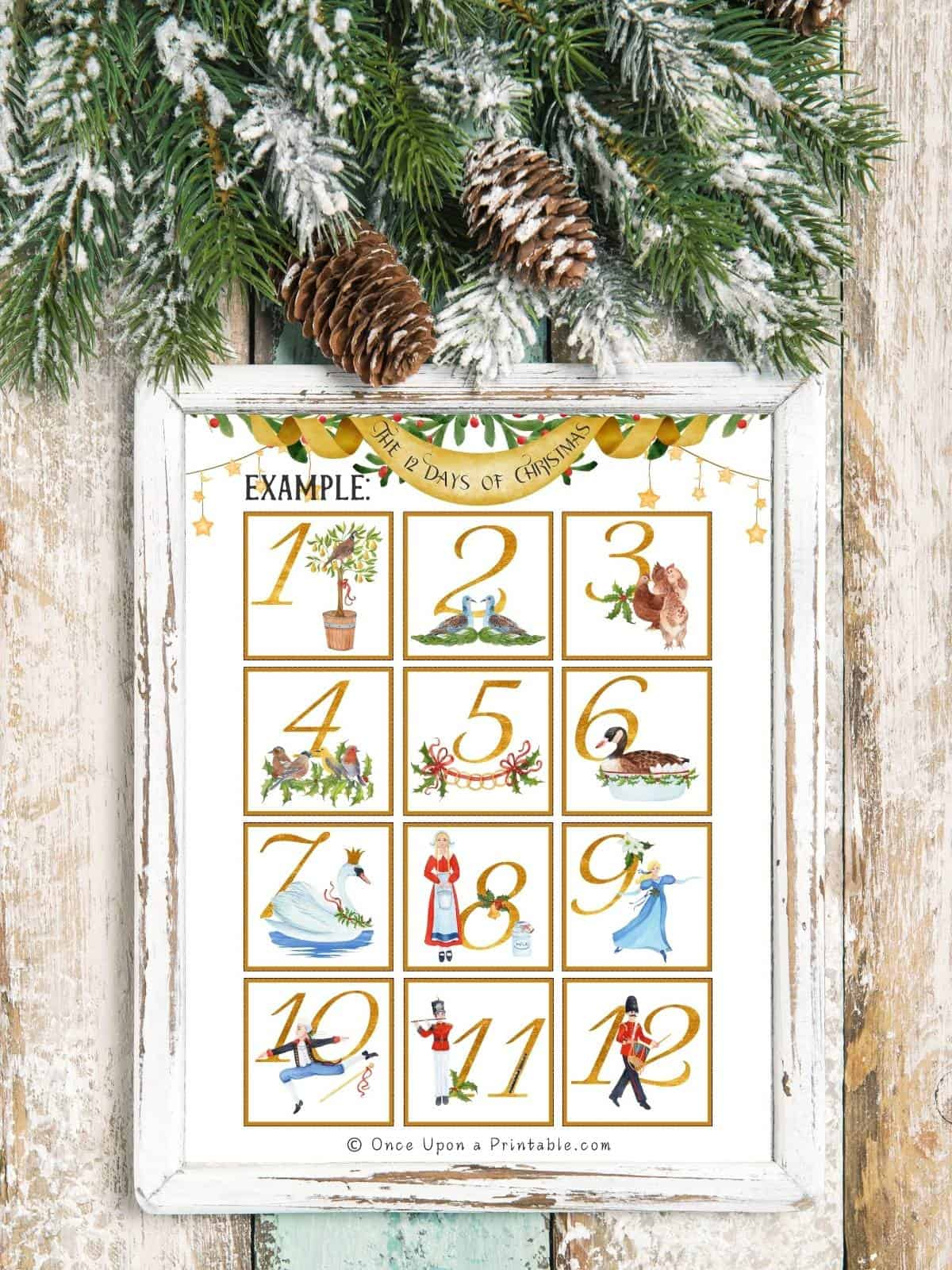 The 12 Days Of Christmas Countdowns (Free To Print!) - Once Upon A pertaining to 12 Days Of Christmas Printable Pictures