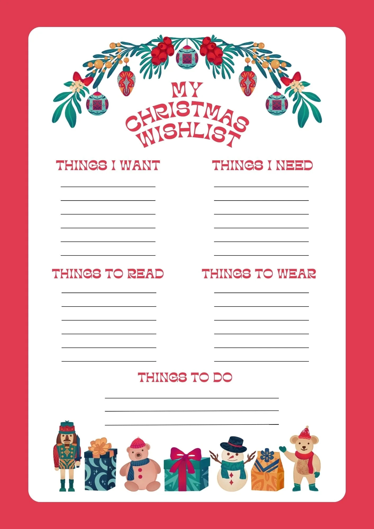The 5 Gift Rule For Christmas + Free Printable Wishlist - The with regard to 5 Gift Rule Christmas Printable Free