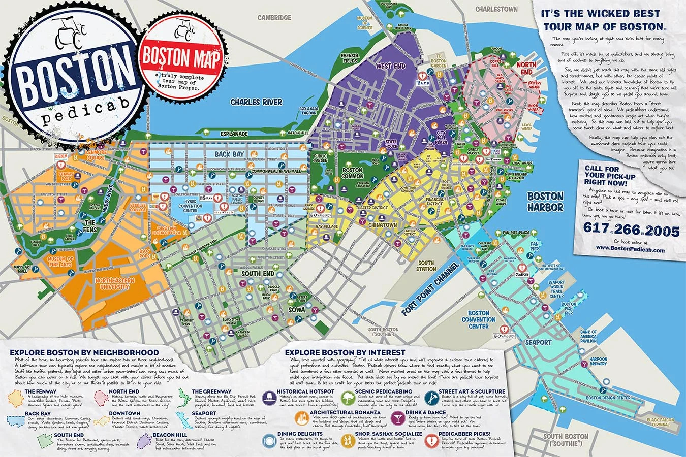 The Absolute Best Tour Map Of Boston. Period. — Boston Pedicab throughout Printable Map Of Boston Ma