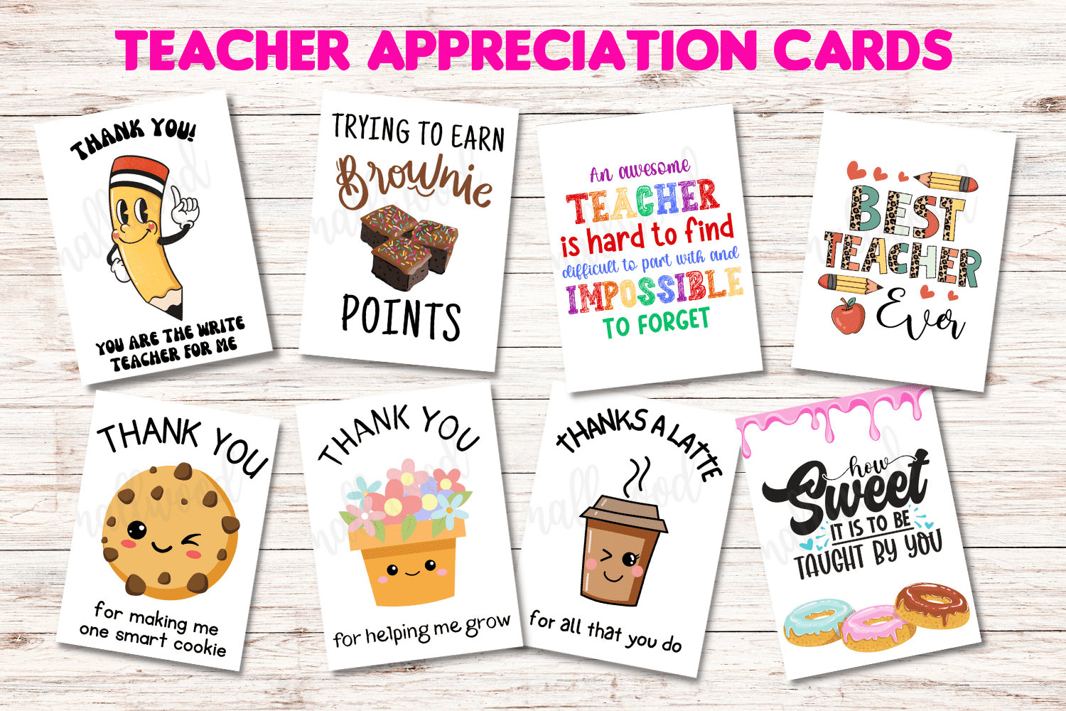 The Best Teacher Thank You Cards (21 Free Printables) - Cassie intended for Teacher Appreciation Week Printable Cards