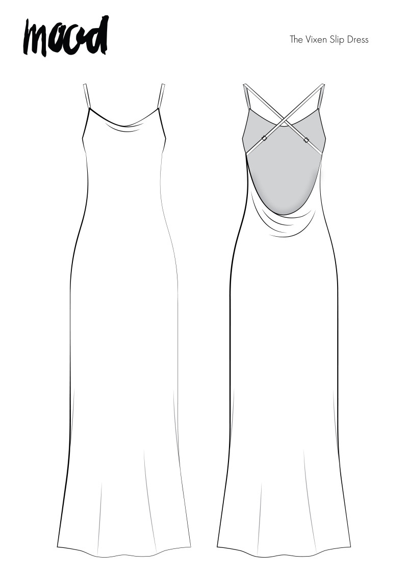 The Vixen Slip Dress Free Sewing Pattern pertaining to Printable Slip Dress Pattern Free