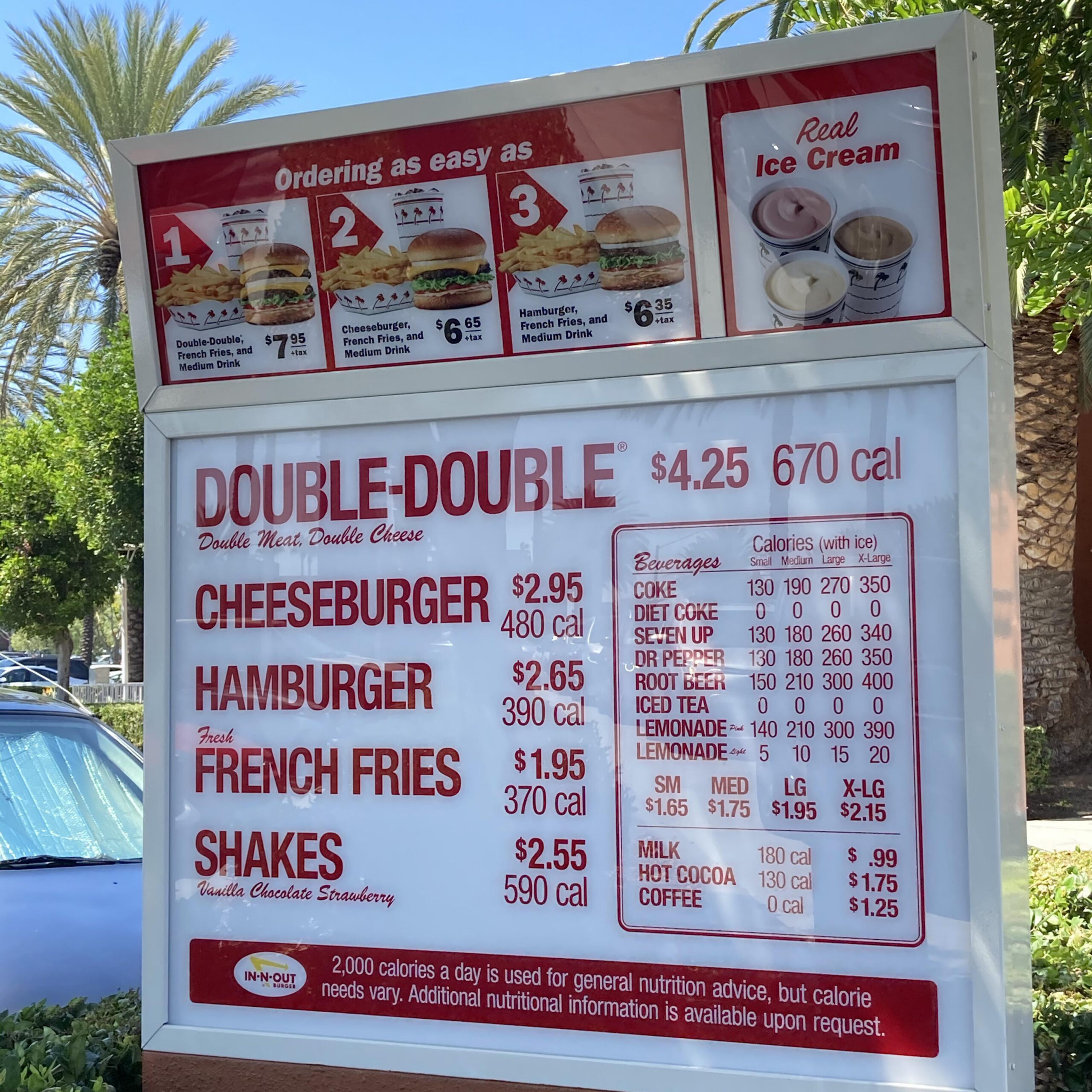 This Is The Drive-Thru Menu At In-N-Out Burger : R/Innout with regard to Printable in N Out Menu