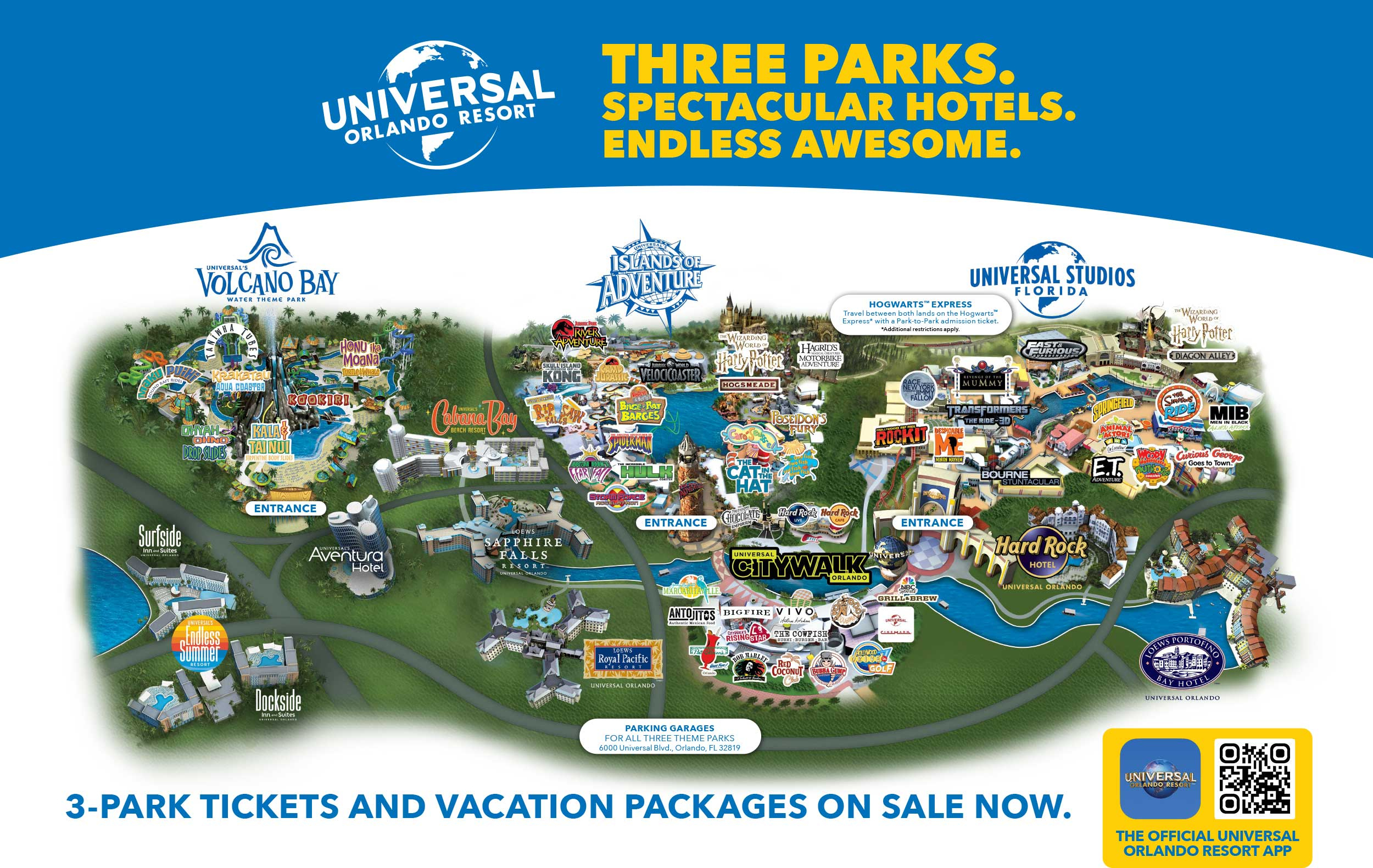Universal Orlando Resort Map in Printable Universal Studios Orlando Map