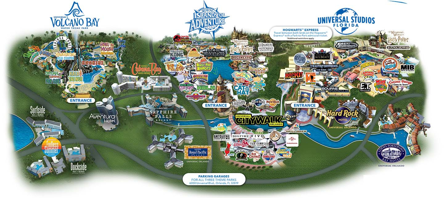 Universal Orlando Resort Park Maps - Universal Studios Orlando for Printable Universal Studios Orlando Map