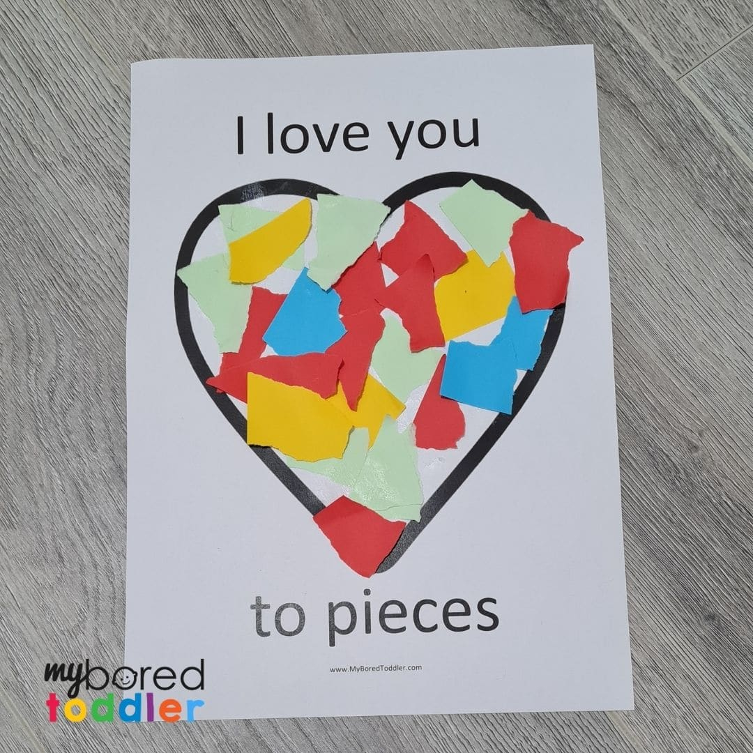 Valentine'S Day - I Love You To Pieces (Free Template) - My Bored inside I Love You To Pieces Free Printable
