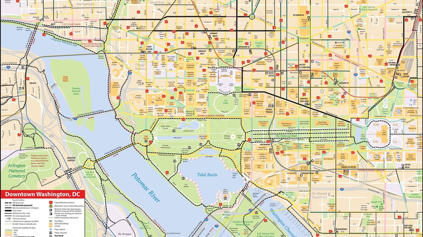 Washington D.c. Maps - The Tourist Map Of D.c. To Plan Your Visit with regard to Printable Map Of Washington Dc