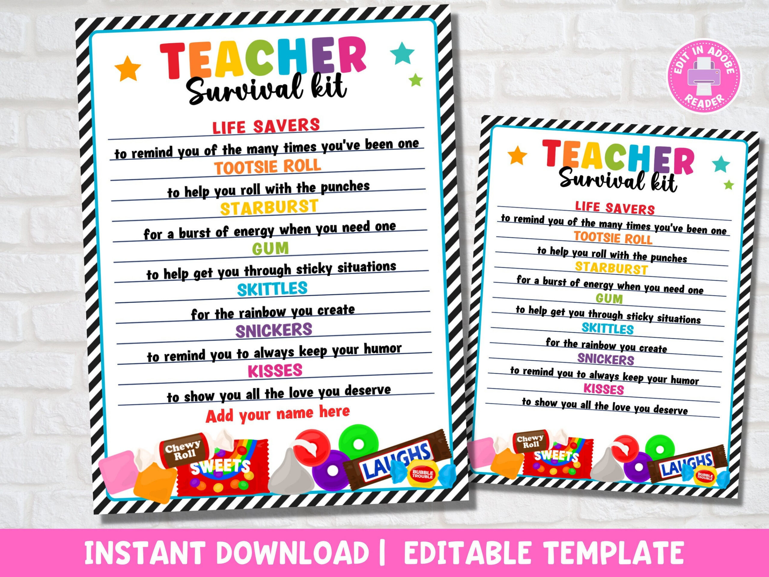 Welcome Back To School Tags Teacher And Staff Survival Kit Gift pertaining to Teacher Survival Kit Free Printable