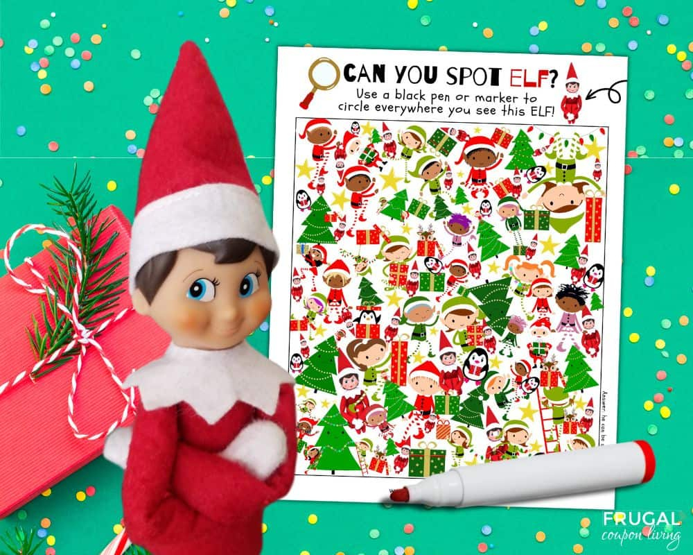 Where'S Elf? Fun Spot The Elf Activity Sheet Free Printable with Elf On The Shelf Printable Activities