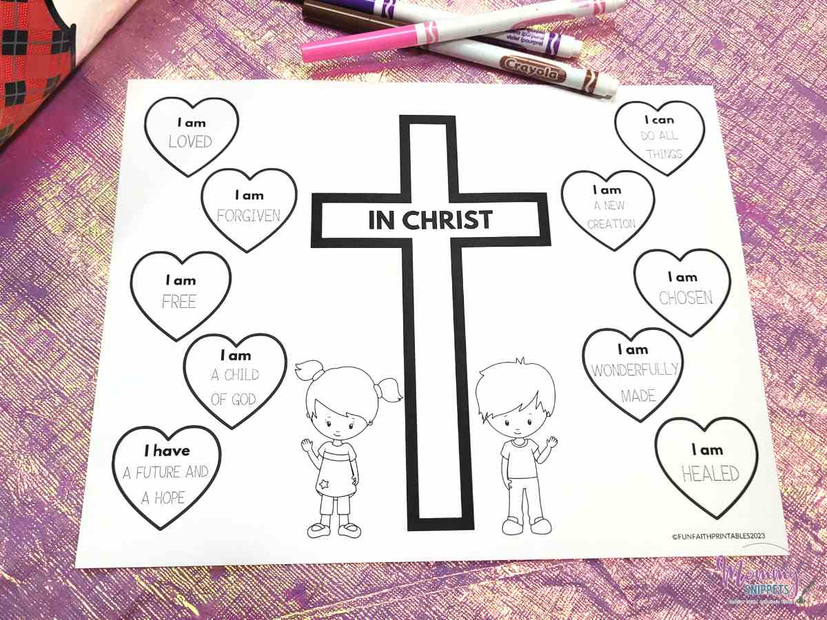 Who I Am In Christ Printable: Free Who I Am In Christ Worksheet within My Identity in Christ Free Printable