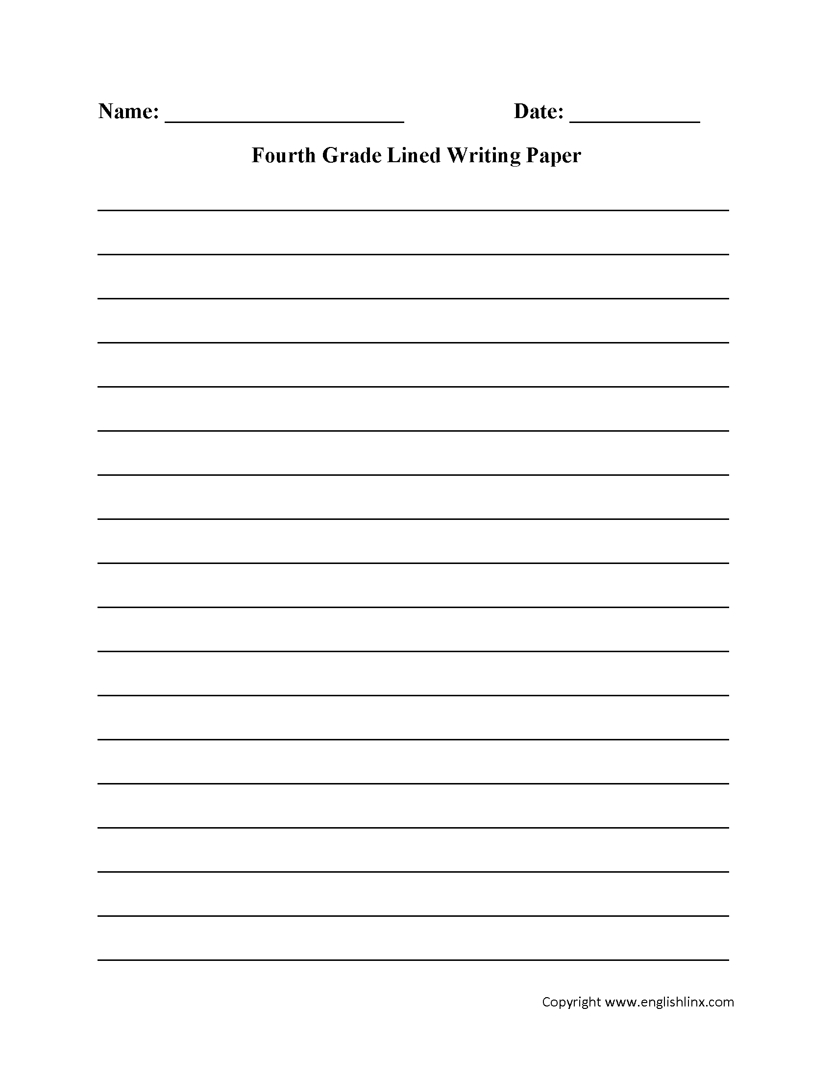 Writing Worksheets | Lined Writing Paper Worksheets - Worksheets within 3rd Grade Writing Paper Printable